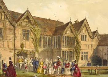 Plattelandsbruiloft, Ockwells Manor in Berkshire, c.1600, uit 